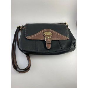 BOC Born Concepts Handbag Purse Cross-Body Black Brown Vegan Leather